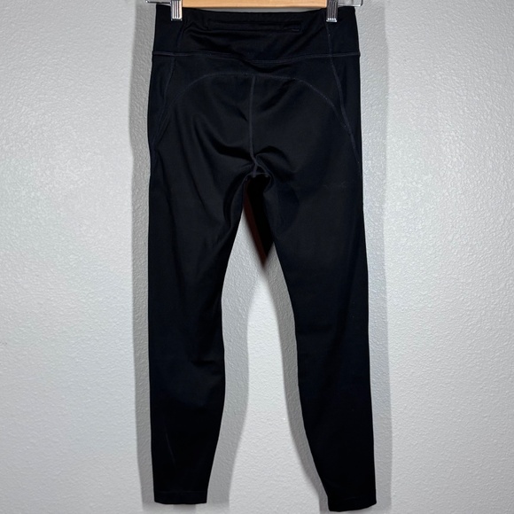 Med Nike Dri-FIT Black Running Leggings w/Reflective Stripes & Zippered Ankles - Picture 5 of 11